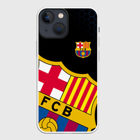 Чехол для iPhone 13 mini с принтом FC BARCELONA LOGOBOMBING ФИРМЕННЫЕ ЦВЕТА в Екатеринбурге,  |  | Тематика изображения на принте: barca | barcelona | fc barca | барка | барселона