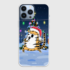Чехол для iPhone 13 Pro Max с принтом Тигр поел у елки в Екатеринбурге,  |  | 2022 | год тигра | новый год | новый год 2022 | символ года | тигр | тигренок | тигрица | тигры