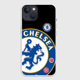 Чехол для iPhone 13 с принтом ЧЕЛСИ   CHELSEA BIG LOGO в Екатеринбурге,  |  | blue | chelsea | fc | football | football club | lion | sport | лев | синий | спорт | спортивные | униформа | фирменные цвета | фк | футбол | футбольный клуб | челси