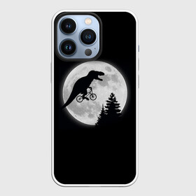 Чехол для iPhone 13 Pro с принтом T REX НА ЛУНЕ в Екатеринбурге,  |  | bicycle | bike | fly | moon | rex | trex | tyrannosaur | бикукле | динозаврик | животные | летающий динозавр | луна | на велосипеде на фоне луны | ночной пейзаж | палеонтология | пародия | полёт | прикол | т рекс