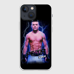 Чехол для iPhone 13 mini с принтом ПЕТР ЯН БОЕЦ в Екатеринбурге,  |  | arts | fight | fighter | martial | petr | ufc | yan | без | бои | бокс | гроза | единоборства | мма | молнии | петр | правил | смешанные | чемпион | юоец | ян