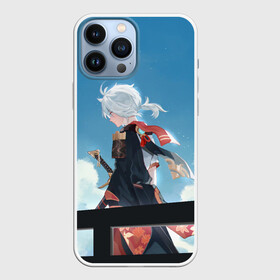 Чехол для iPhone 13 Pro Max с принтом КАДЗУХА НА ФОНЕ НЕБА в Екатеринбурге,  |  | anemo | anime | game | genshin | impact | kaedehara | kazuha | lumin | paimon | анемо | аниме | геншин | игра | импакт | итэр | кадзуха | казуха | люмин | молитва | паймон | путешественник | тейват