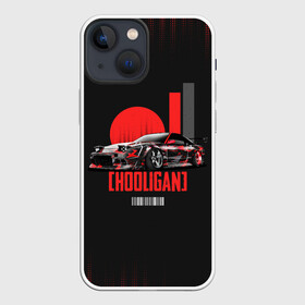 Чехол для iPhone 13 mini с принтом HOOLIGAN (HOONIGAN) в Екатеринбурге,  |  | Тематика изображения на принте: 240 | car | cars | drift | hooligan | hoonigan | japan | jdm | nissan | sx | авто | автомобиль | дрифт | ниссан | тачка | хулиган | хуниган | япония