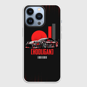 Чехол для iPhone 13 Pro с принтом HOOLIGAN (HOONIGAN) в Екатеринбурге,  |  | Тематика изображения на принте: 240 | car | cars | drift | hooligan | hoonigan | japan | jdm | nissan | sx | авто | автомобиль | дрифт | ниссан | тачка | хулиган | хуниган | япония