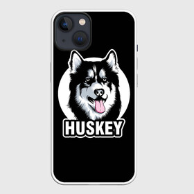 Чехол для iPhone 13 с принтом Собака Хаски (Husky) в Екатеринбурге,  |  | alaska | animal | dog | husky | siberian husky | wolf | аляскинский маламут | волк | год собаки | друг человека | ездовая собака | животное | зверь | кинолог | лайка | пёс | сибирский хаски | сибирь | собака хаски