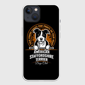 Чехол для iPhone 13 с принтом Американский Стаффордширский Терьер в Екатеринбурге,  |  | amstaff | boxer | bull terrier | fighting dog | pit bull terrier | terrier | амстафф | бойцовская собака | бойцовский пес | боксер | бультерьер | волкодав | друг ч | кинолог | пес | питбультерьер | собака
