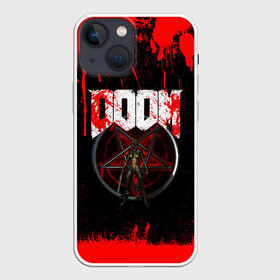 Чехол для iPhone 13 mini с принтом DOOMGIRL (+спина) в Екатеринбурге,  |  | demons | devil | doom | doom eternal | doom girl | doom slayer | doomgirl | doomguy | hell | slayer | ад | вега | демон | демоны | дум | думгай | икона греха | какодемон | манкубус | солдат рока | элементаль боли