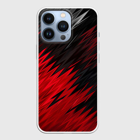 Чехол для iPhone 13 Pro с принтом ЧЁРНО КРАСНЫЕ КРАСКИ | RED BLACK STRIPES в Екатеринбурге,  |  | abstract | geometry | geometry stripes | grunge | texture | waves | абстракция | брызги | волны | геометрические полосы | геометрия | гранж | краски | текстура