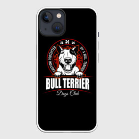 Чехол для iPhone 13 с принтом Бультерьер (Bull Terrier) в Екатеринбурге,  |  | bull terrier | bulldog | dog | fighting dog | pit bull | terrier | бойцовская собака | бульдог | бультерьер | год собаки | друг человека | животное | зверь | кинолог | кость | пёс | питбуль | порода собак | собака