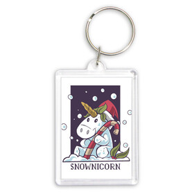 Брелок прямоугольный 35*50 с принтом Snownicorn в Екатеринбурге,  |  | art | christmas | drawing | new year | snow | unicorn | winter | арт | единорог | зима | новый год | рисунок | рождество | снег