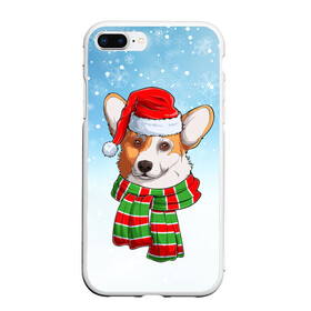 Чехол для iPhone 7Plus/8 Plus матовый с принтом Новогодний Корги   New Years Corgi в Екатеринбурге, Силикон | Область печати: задняя сторона чехла, без боковых панелей | christmas | corgi | dog | santa | дед мороз | елка | зима | корги | новый год | рождество | санта | снег | снегурочка | снежинка | собака | собачка | щенок