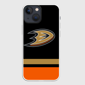 Чехол для iPhone 13 mini с принтом Anaheim Ducks | Анахайм Дакс в Екатеринбурге,  |  | anahaim ducks | anaheim | anaheim ducks | ducks | hockey | mighty ducks | nhl | usa | дакс | могучие утята | нхл | спорт | сша | хоккей | шайба