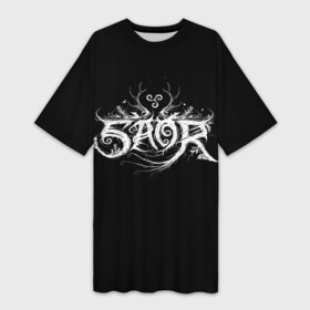 Платье-футболка 3D с принтом Saor в Екатеринбурге,  |  | atmospheric black metal | black metal | bm | metal | pagan bm | saor | атмосферный блэк | блэк металл | металл | саор