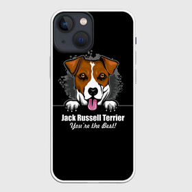 Чехол для iPhone 13 mini с принтом Джек Рассел Терьер (Jack Russell Terrier) в Екатеринбурге,  |  | animal | dog terrier | jack russell terrier | год собаки | джек рассел терьер | друг человека | животное | зверь | кинолог | охотничья собака | пёс | пёсик | собака джек рассел терьер | собаковод | терьер