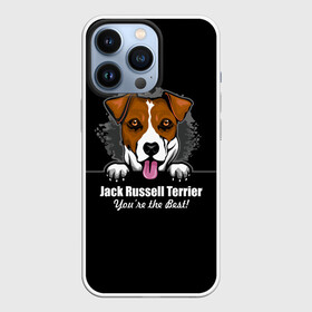 Чехол для iPhone 13 Pro с принтом Джек Рассел Терьер (Jack Russell Terrier) в Екатеринбурге,  |  | Тематика изображения на принте: animal | dog terrier | jack russell terrier | год собаки | джек рассел терьер | друг человека | животное | зверь | кинолог | охотничья собака | пёс | пёсик | собака джек рассел терьер | собаковод | терьер
