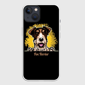 Чехол для iPhone 13 с принтом Фокстерьер (Fox terrier) в Екатеринбурге,  |  | animal | dog | fox terrier | hunting dog | terrier | год собаки | друг человека | животное | зверь | кинолог | охотничья собака | пёс | пёсик | порода собак | собака | собака фокстерьер | собаковод | терьер | фокстерьер