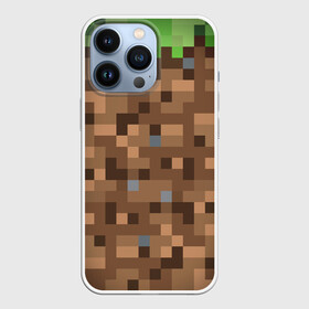 Чехол для iPhone 13 Pro с принтом ЗЕМЛЯ | DIRT | MINECRAFT в Екатеринбурге,  |  | block | box | dirt | minecraft | pixels | texture | биом | блок | земля | майнкрафт | пиксели | пиксельный | текстура