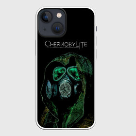 Чехол для iPhone 13 mini с принтом CHERNOBYLlite на чёрном фоне в Екатеринбурге,  |  | выживалка | игра | сталкер | стрелялка | чернобль | шутер
