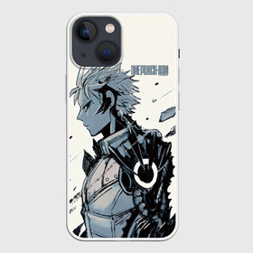 Чехол для iPhone 13 mini с принтом One Punch Man Генос в Екатеринбурге,  |  | genos | genoсide | jenosu | one punch man | one punchman | onepunchman | oni saibogu | аниме | ван панч мен | ванпанчмен | генос | кибердемон | кибернетическое тело | манга | сильнейший человек | человек одинудар | человек одного удара