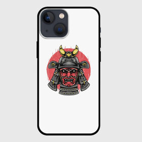 Чехол для iPhone 13 mini с принтом Красный Шлем Самурая в Екатеринбурге,  |  | азия | аниме | бушидо | воин | дракон | катана | китай | корея | маска | меч | самурай | шлем | япония