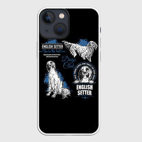 Чехол для iPhone 13 mini с принтом Английский Сеттер (English Setter) в Екатеринбурге,  |  | animal | dog | english setter | hunting dog | setter | английский сеттер | год собаки | друг человека | животное | зверь | кинолог | легавая | охотничья собака | пёс | порода собак | сеттер | собака