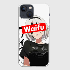 Чехол для iPhone 13 mini с принтом Waifu   2B Nier в Екатеринбурге,  |  | 2b | anime girl | nier automata | waifu | waifu material | вайфу | игры