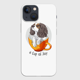 Чехол для iPhone 13 mini с принтом Кавалер Кинг Чарльз Спаниель в Екатеринбурге,  |  | dog spa | king charles spaniel | английский спаниель | год собаки | друг человека | животное | зверь | кавалер спаниель | кинг чарльз спаниель | кинолог | кокер спаниель | охотничья собака | пёс