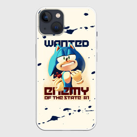 Чехол для iPhone 13 с принтом SONIC WANTED | СОНИК в Екатеринбурге,  |  | hedgehog | silver | silver the hedgehog | sonic | sonic boom | sonic the hedgehog | еж | ёж сонник | ежик | игры | кино | соник | сонник | фильм