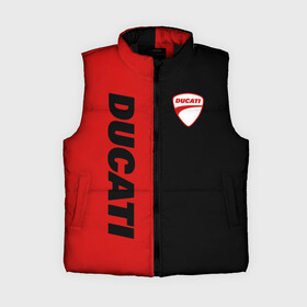 Женский жилет утепленный 3D с принтом DUCATI BLACK RED BACKGROUND в Екатеринбурге,  |  | ducati | italy | moto | motocycle | racing | sport | дукати | италия | мото | мотоспорт | мотоцикл | рейсинг | спорт