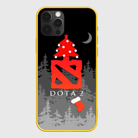 Чехол для iPhone 12 Pro с принтом Dota 2  С Новым годом в Екатеринбурге, силикон | область печати: задняя сторона чехла, без боковых панелей | Тематика изображения на принте: christmas | dota 2 | fir forest | happy new year | logo | moon | multiplayer | night | pc game | tree with balls | ёлка с шариками | еловый лес | компьютерная игра | логотип | луна | многопользовательская | ночь | рождество | с новым годом