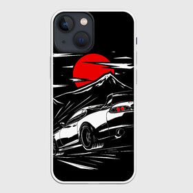 Чехол для iPhone 13 mini с принтом Тойота супра mark 4 при красной луне Toyota supra в Екатеринбурге,  |  | a80 | ae86 | camry | car | fast furious | jdm | mark 4 | toyota | а80 | камри | марк | машина | супра | тоёта | форсаж