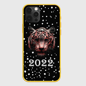 Чехол для iPhone 12 Pro с принтом New Year Immortal Tiger в Екатеринбурге, силикон | область печати: задняя сторона чехла, без боковых панелей | 2022 | 22 | christmas | claus | deer | frost | immortal | new | santa | second | snow | spruce | symbol | team | three | tiger | tree | twenty | winter | year | второй | год | года | двадать | дед | елка | ель | зима | клаус | мороз | нового