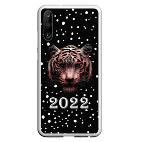 Чехол для Honor P30 с принтом New Year Immortal Tiger в Екатеринбурге, Силикон | Область печати: задняя сторона чехла, без боковых панелей | 2022 | 22 | christmas | claus | deer | frost | immortal | new | santa | second | snow | spruce | symbol | team | three | tiger | tree | twenty | winter | year | второй | год | года | двадать | дед | елка | ель | зима | клаус | мороз | нового