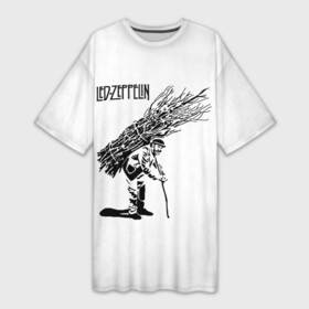 Платье-футболка 3D с принтом Led Zeppelin IV в Екатеринбурге,  |  | led | led zep | led zeppelin | ledzep | lz | zoso | белая | джимми пейдж | джон генри бонэм | джон пол джонс | зосо | лед зепелен | лед зеппелин | ледзепелен | ледзеппелин | роберт плант | рок группа | четвертый альбом
