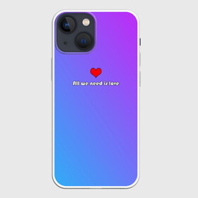 Чехол для iPhone 13 mini с принтом bright love в Екатеринбурге,  |  | Тематика изображения на принте: love | градиент | девушке | любовь | подарок