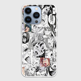 Чехол для iPhone 13 Pro с принтом AHEGAO фон из девочек в Екатеринбурге,  |  | ahegao | ahego | anime | funny | vtuber | аниме | ахегао