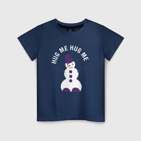 Детская футболка хлопок с принтом Снеговик 2022 в Екатеринбурге, 100% хлопок | круглый вырез горловины, полуприлегающий силуэт, длина до линии бедер | ведро | ёлка | зима | морковь | новый год 2023 | праздник 2022 | снег | снеговики | хлопушки