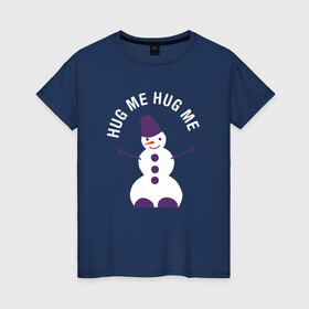 Женская футболка хлопок с принтом Снеговик 2022 в Екатеринбурге, 100% хлопок | прямой крой, круглый вырез горловины, длина до линии бедер, слегка спущенное плечо | ведро | ёлка | зима | морковь | новый год 2023 | праздник 2022 | снег | снеговики | хлопушки