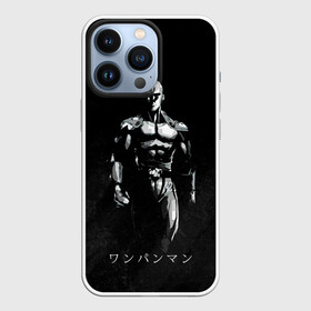 Чехол для iPhone 13 Pro с принтом Эпичный Сайтама One Punch Man в Екатеринбурге,  |  | Тематика изображения на принте: hagemanto | one punch man | one punchman | onepunchman | saitama | sensei | аниме | ван панч мен | ванпанчмен | лысый плащ | манга | сайтама | сильнейший человек | учитель | человек одинудар | человек одного удара