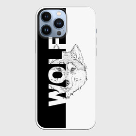 Чехол для iPhone 13 Pro Max с принтом WOLF (Волк) в Екатеринбурге,  |  | gray wolf | predator | the beast | volkolak | wolf | wolfhound | волк | волкодав | волколак | волчара | вурдалак | зверь | зов волка | морской волк | оборотень | оскал | рисунок волка | санитар леса | серый волк | хищник