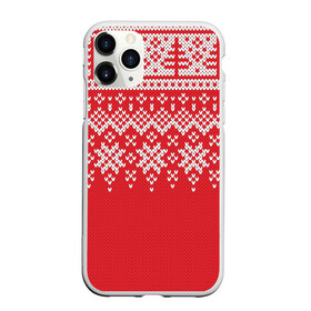 Чехол для iPhone 11 Pro Max матовый с принтом Knitted Pattern в Екатеринбурге, Силикон |  | Тематика изображения на принте: background | christmas | holiday | knitted | knitted pattern | pattern | snow | trees | winter | вязаный | вязаный узор | елки | зима | праздник | рождество | снег | узор | фон