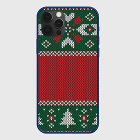 Чехол для iPhone 12 Pro Max с принтом Knitted Christmas Pattern в Екатеринбурге, Силикон |  | background | christmas | holiday | knitted | knitted pattern | pattern | trees | winter | вязаный | вязаный узор | елки | зима | праздник | рождество | узор | фон