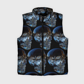 Женский жилет утепленный 3D с принтом Vanguard skull pattern 2022 в Екатеринбурге,  |  | fashion | hype | pattern | skull | vanguard | авангард | мода | стекло | узор | хайп | череп