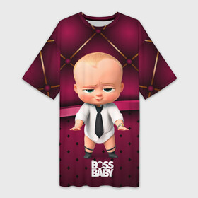 Платье-футболка 3D с принтом Босс без штанов в Екатеринбурге,  |  | baby | boss | boss baby | босс | босс молокосос | маленький босс | малыш | мальчик | молокосос | ребенок