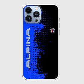 Чехол для iPhone 13 Pro Max с принтом Alpina | Blue and Black в Екатеринбурге,  |  | alpina | alpina burkard bovensiepen | auto | autosport | bmw | bmw alpina | car | logo | автомобиль | автоспорт | алпина | альпина | бренд | лого | логотип | эмблема