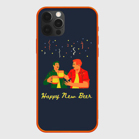 Чехол для iPhone 12 Pro с принтом happy new beer 2022 в Екатеринбурге, силикон | область печати: задняя сторона чехла, без боковых панелей | 2 | 2022 | 22 | beer | friends | fun | happy | holiday | human | new | people | rain | serpentine | year | веселье | год | дождик | дождь | друзья | люди | новый | праздник | серпантин | человек