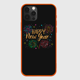 Чехол для iPhone 12 Pro с принтом Fireworks Explosinons. Happy New Year в Екатеринбурге, силикон | область печати: задняя сторона чехла, без боковых панелей | 2022 | 22 | claps | explosion | fireworks | happy | new | paint | rain | salute | snow | year | взрыв | год | дождик | краски | новый | салюта | снег | фейерверк | хлопки