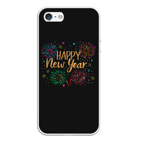 Чехол для iPhone 5/5S матовый с принтом Fireworks Explosinons. Happy New Year в Екатеринбурге, Силикон | Область печати: задняя сторона чехла, без боковых панелей | 2022 | 22 | claps | explosion | fireworks | happy | new | paint | rain | salute | snow | year | взрыв | год | дождик | краски | новый | салюта | снег | фейерверк | хлопки