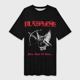 Платье-футболка 3D с принтом Blasphemy  Fallen Angel of Doom... в Екатеринбурге,  |  | black metal | blasphemy | death metal | metal | бласфеми | блацк | блэк металл | дэт металл | металл | митол | рок