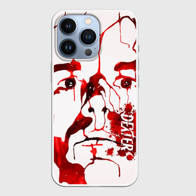 Чехол для iPhone 13 Pro с принтом Декстер, портрет кровью в Екатеринбурге,  |  | dexter | декстер | декстер морган | кровавый | кровь | маниак | мясник из бейхарбор | потёки | правосудие декстера | пятна крови | сериалы